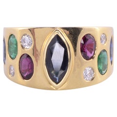 Marquise Sapphire & Multi Gemstone Ring