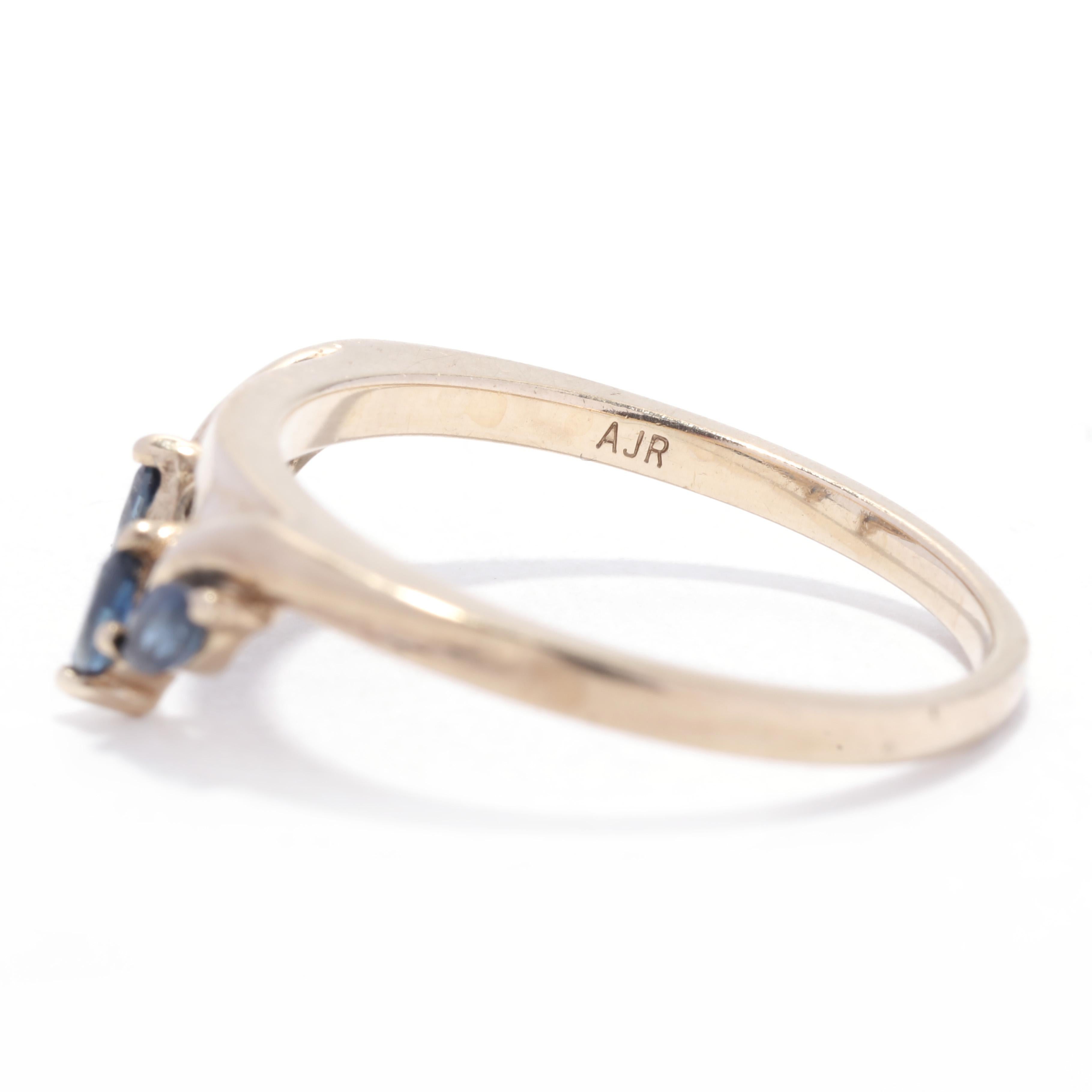 Marquise Cut Marquise Sapphire Wrap Ring Guard, Stackable Ring Jacket