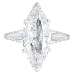 Marquise Shape Diamond Ring, circa 1950