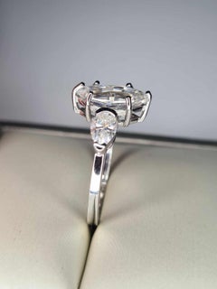 Marquise Shape Solitaire Ring Band 925 Silver Moissanite Engagement Style Ring.