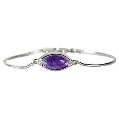 Marquise Shaped Amethyst Bracelet