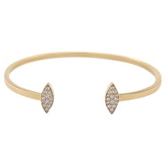 Marquise Diamantarmreif aus 18k Gelbgold