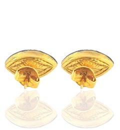 Marquise geformt Rose Cut Diamanten Ohrstecker aus 14k Gold