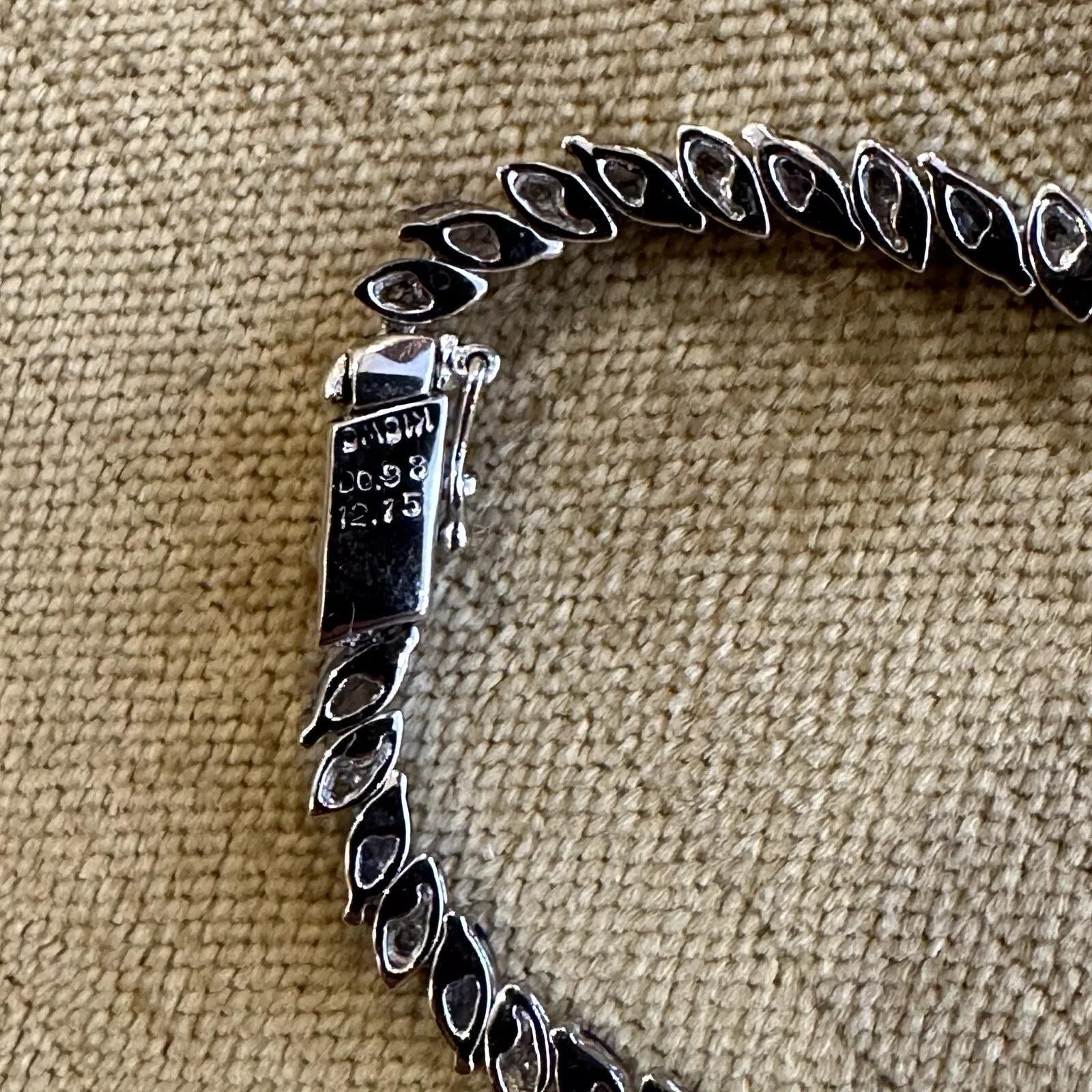 Collana con tanzanite e diamanti rotondi marquise in oro bianco 18 carati in vendita 4