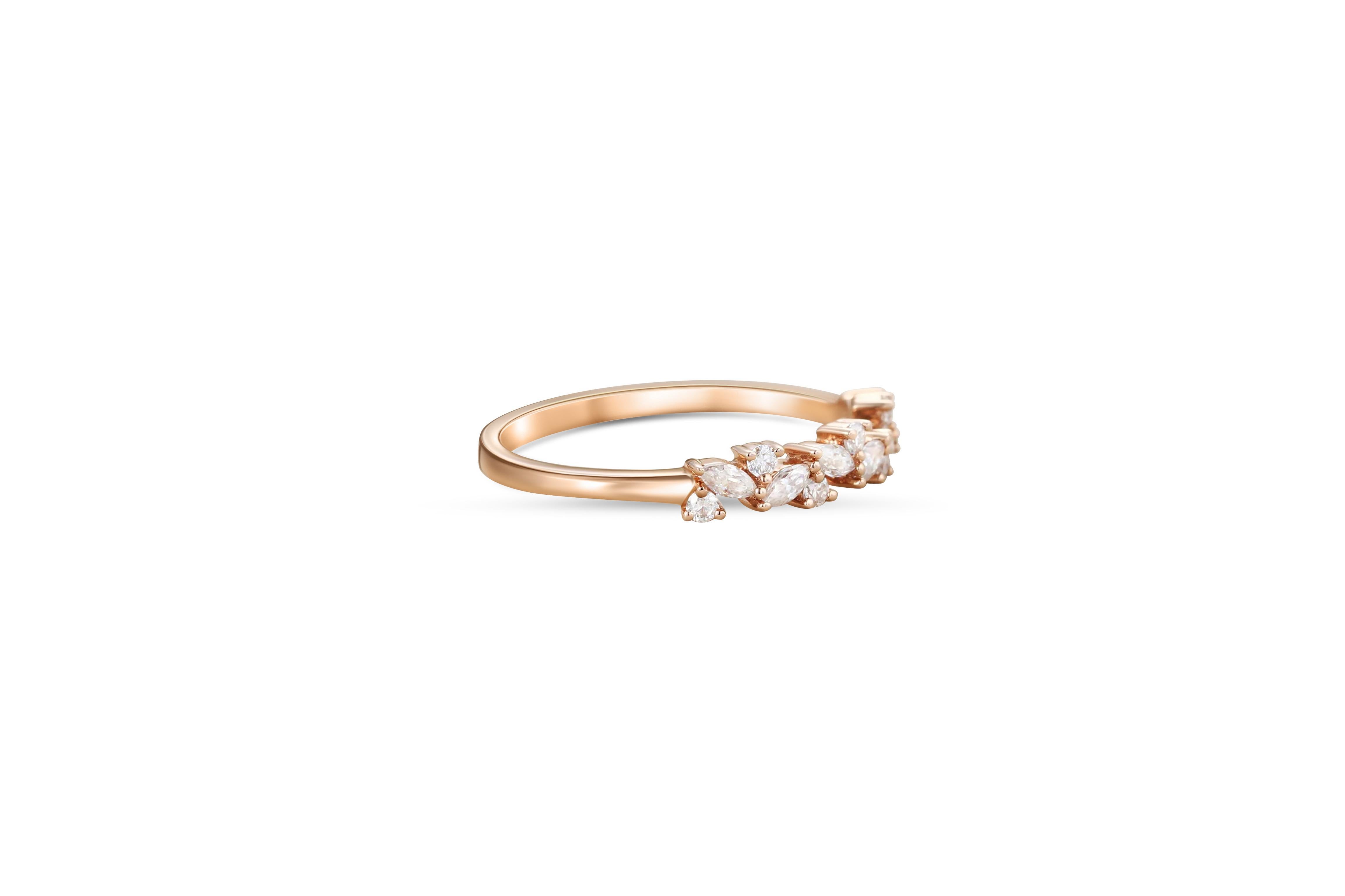 En venta: Boda marquesa Anillo de oro de 14k  3