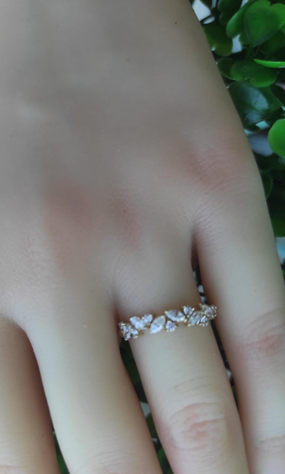 Marquise Wedding 14k gold ring 5