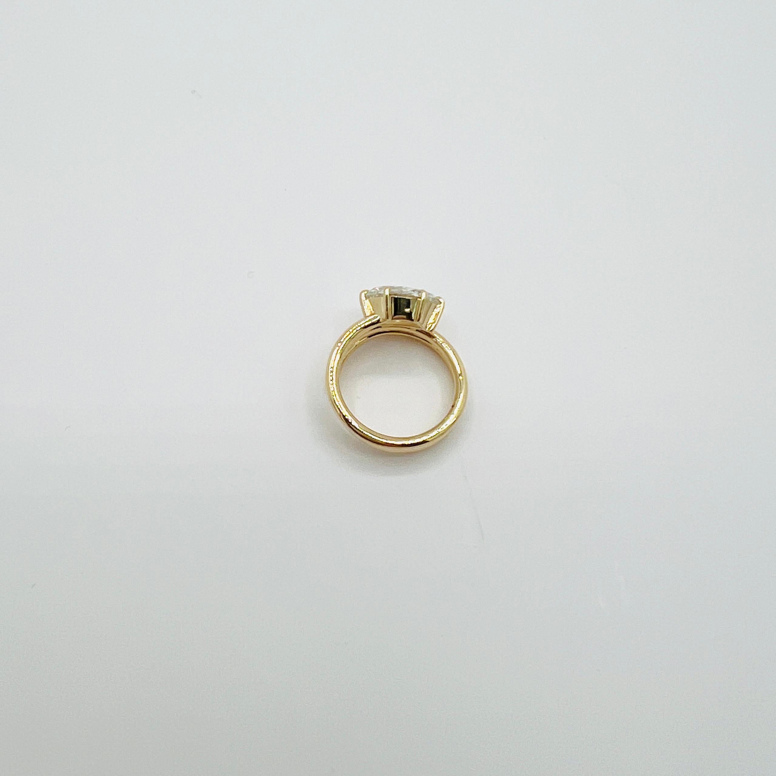 Anello a serpente con diamante bianco Marquise in oro giallo 14K in vendita 2