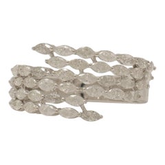 Breiter Marquise-Diamantring aus 14 Karat massivem Gold (zertifiziert)