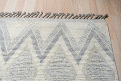 Marrakech Alabaster Ivory Hand-Knotted Wool Rug Carpet, Geometric Design