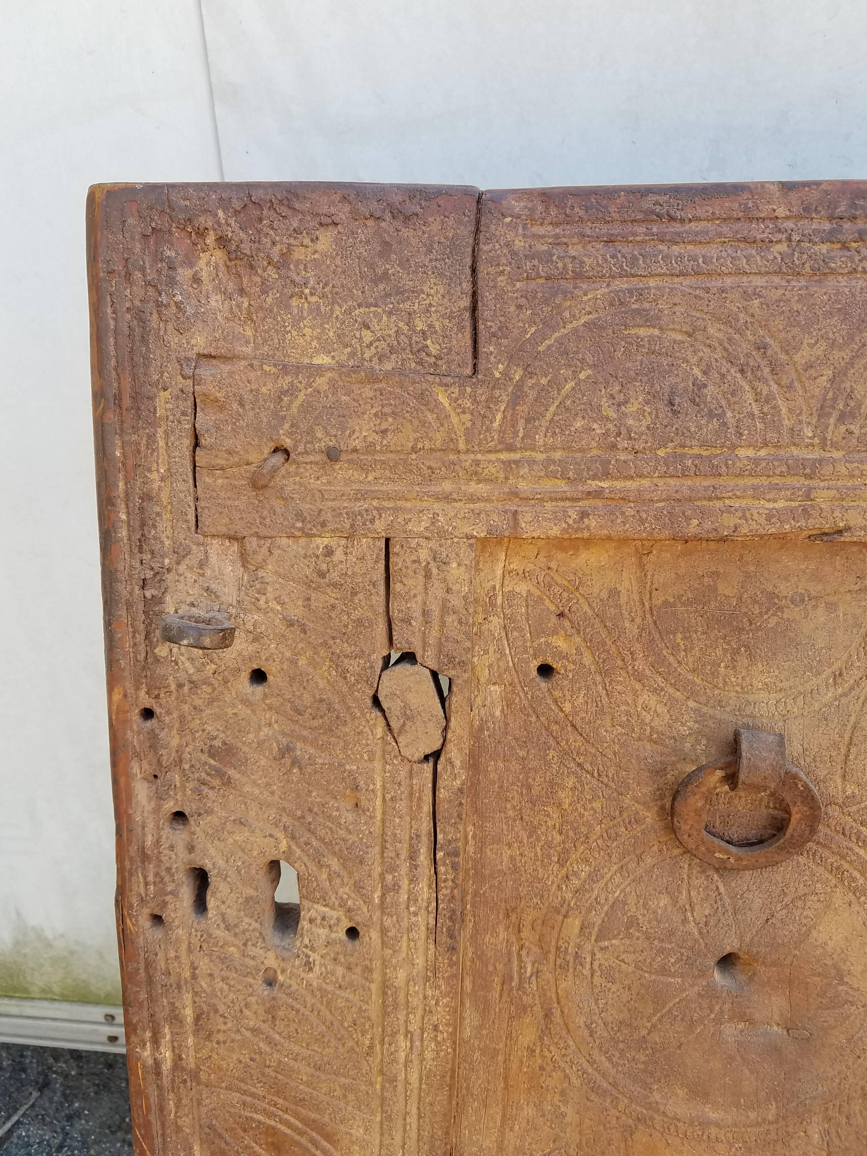 Mid-20th Century Marrakech Brown Moroccan Door or Shutter For Sale