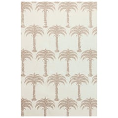 'Marrakech Palm' Contemporary, Traditional Fabric in Soft Gold