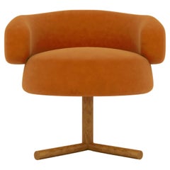 MARRAKECH Velvet Chair in Orange by Alexandre Ligios, REP by Tuleste Factory