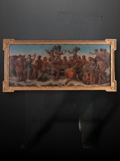 MARRIAGE OF CUPID AND PSYCHE UND PSYCHE  OIL ON CANvas in vergoldetem Holzrahmen im Kent-Stil