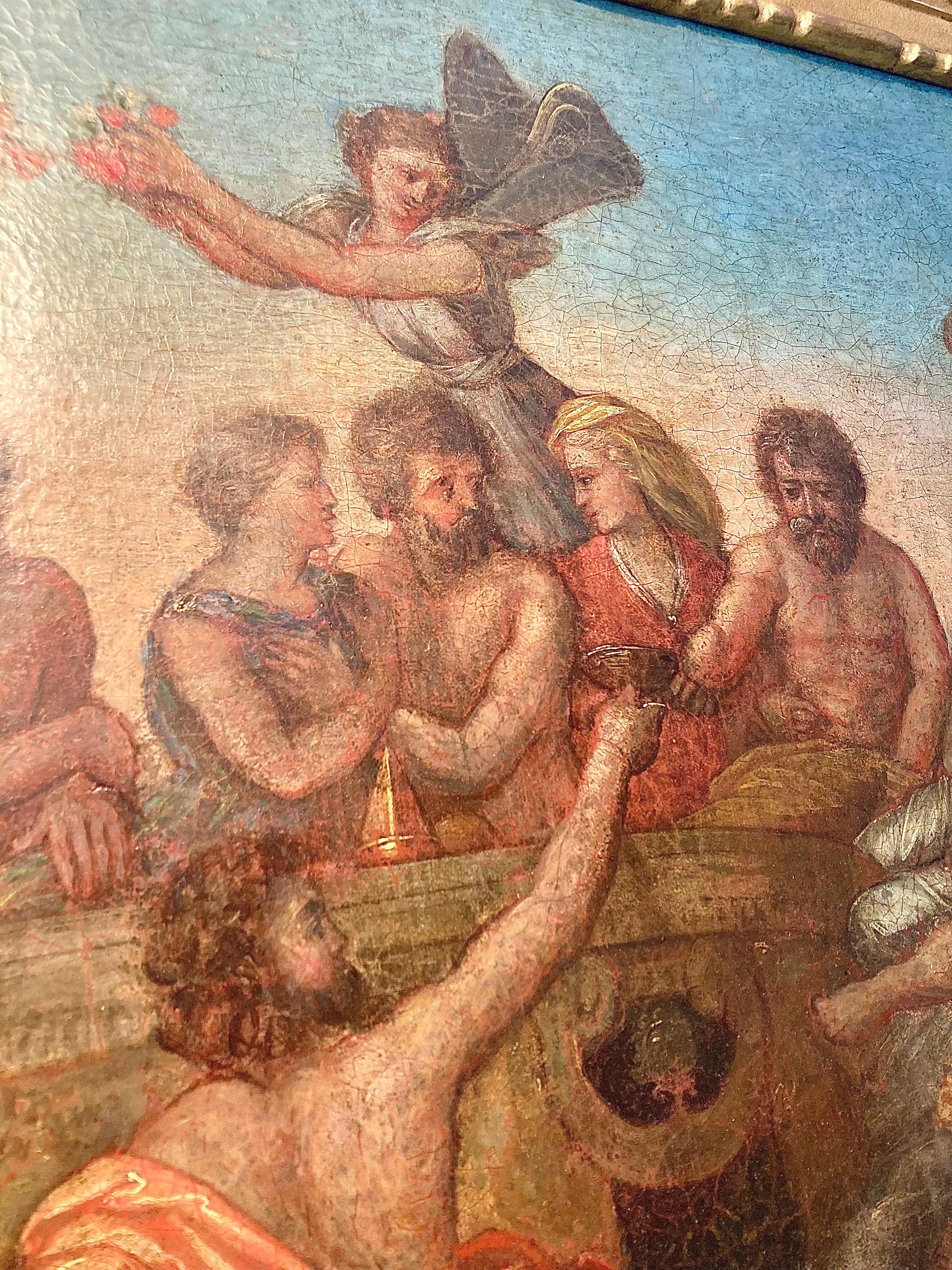 MARRIAGE OF CUPID AND PSYCHE UND PSYCHE  OIL ON CANvas in vergoldetem Holzrahmen im Kent-Stil (Handbemalt) im Angebot