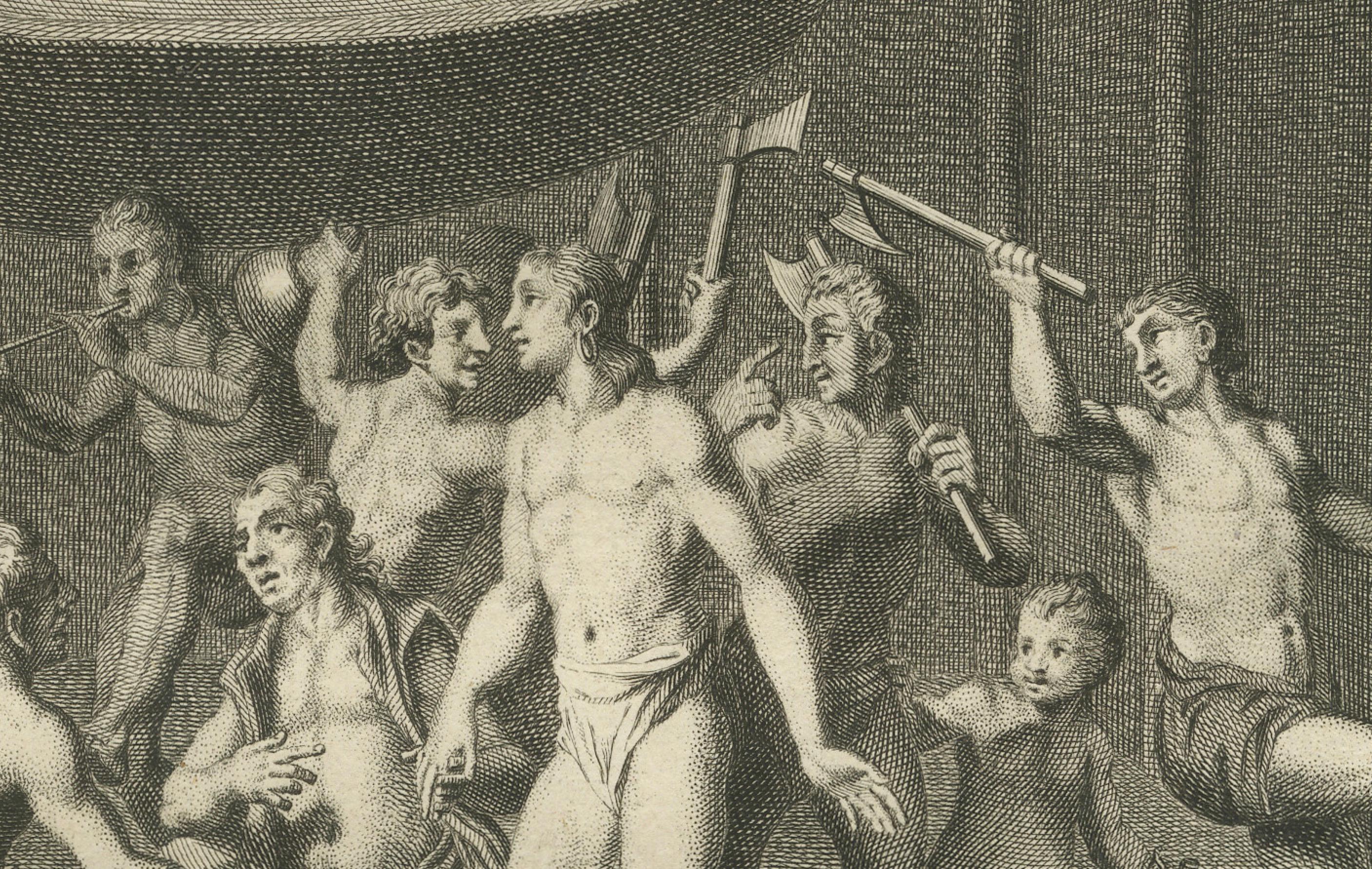 Marriage of the Indians of Panama und Land Clearing for the Newlyweds, 1734 (Mitte des 18. Jahrhunderts) im Angebot