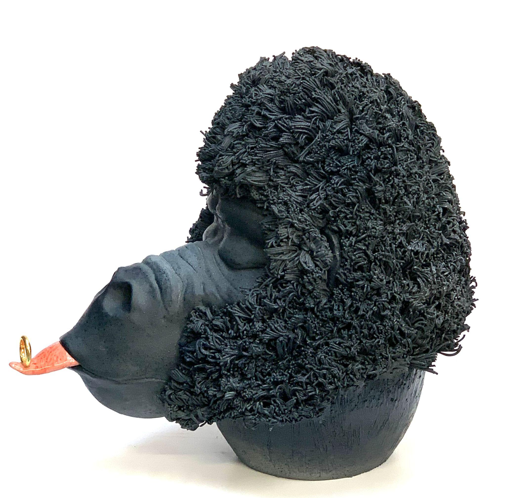 XXIe siècle et contemporain Centre de table en céramique Marry Me Gorilla fabriqué à la main en Italie sans moule, 2023 en vente