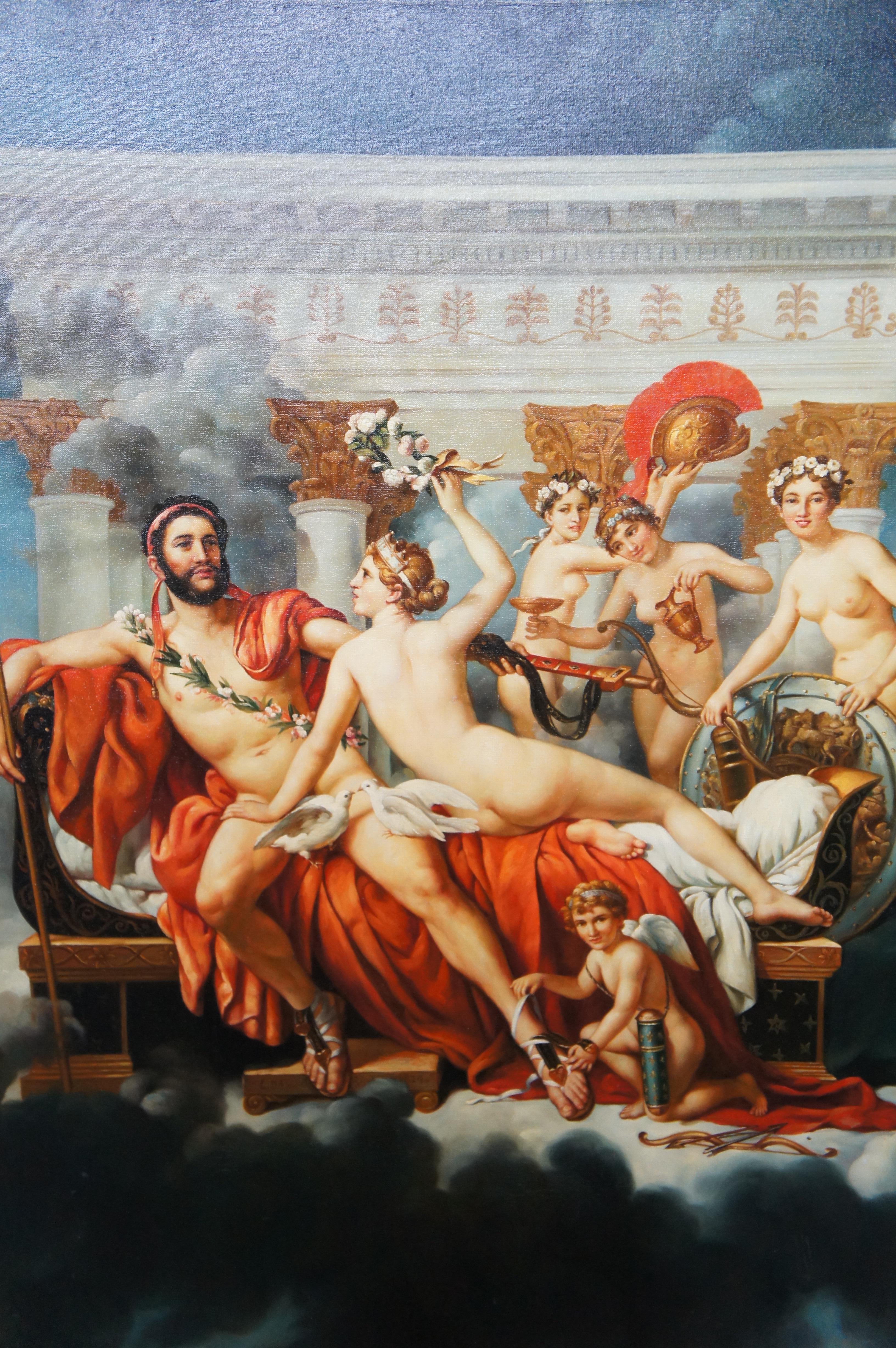 Mars Being Disarmed by Venus After Jacques-Louis David Classical Painting 70