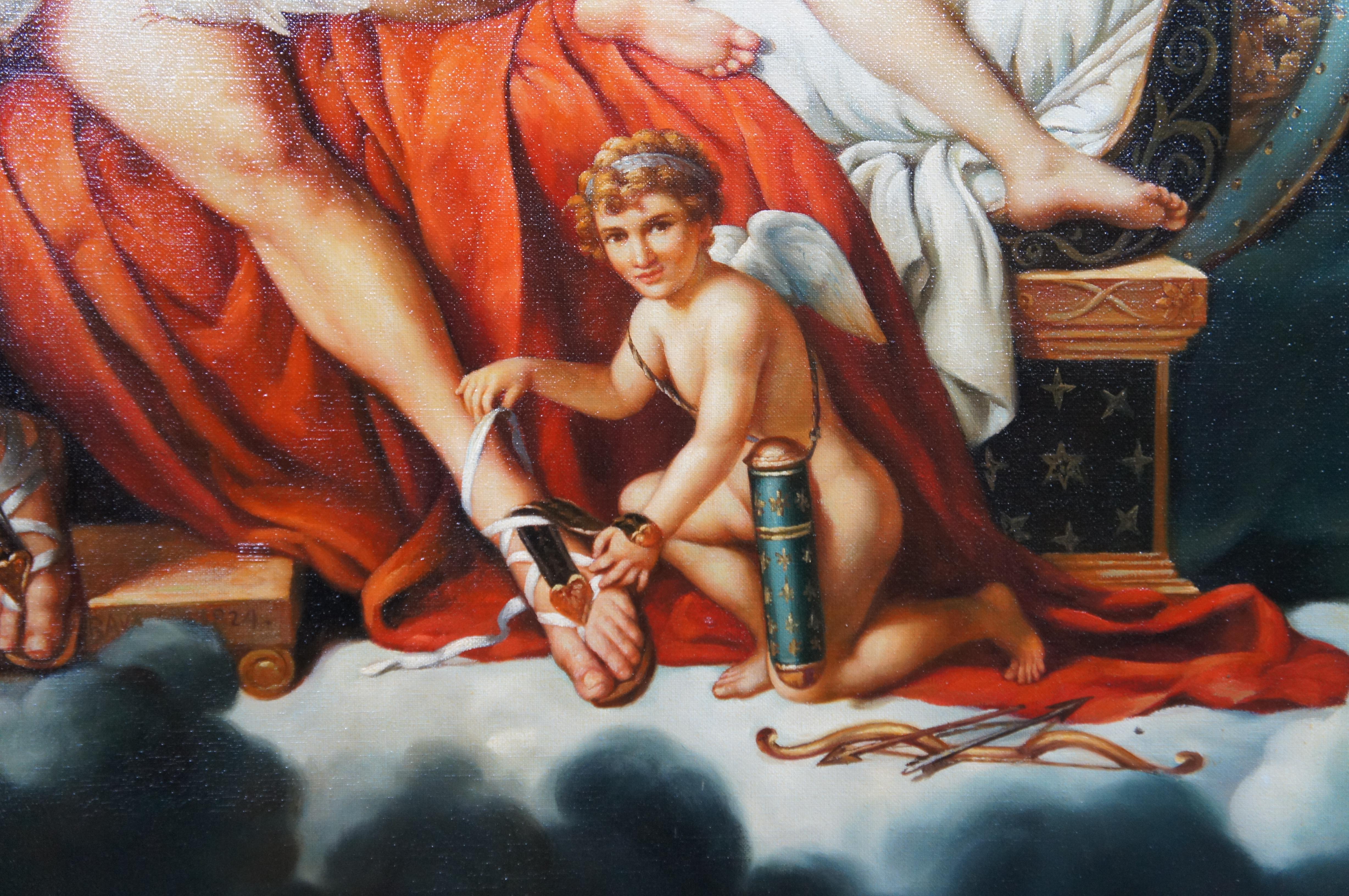 Mars Being Disarmed by Venus After Jacques-Louis David Classical Painting 70