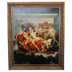Mars Being Disarmed by Venus After Jacques-Louis David Classical Painting 70"