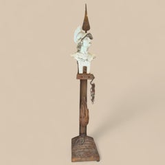 Marli Dio della guerra in acciaio patinato e marmo antico di Michel Froment, 2025