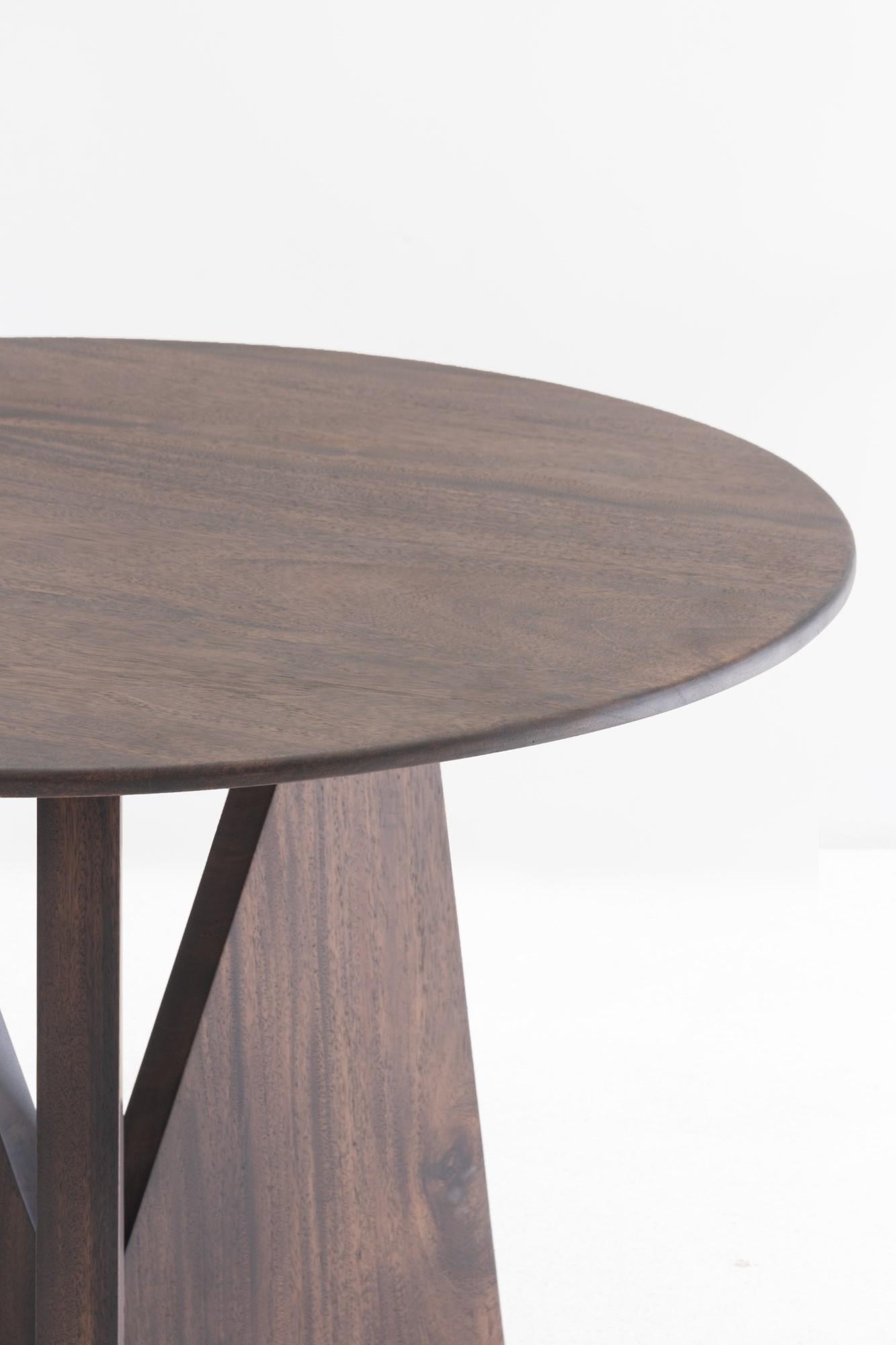 Thai MARS round table, Natural Dark Monkey Pod Wood For Sale