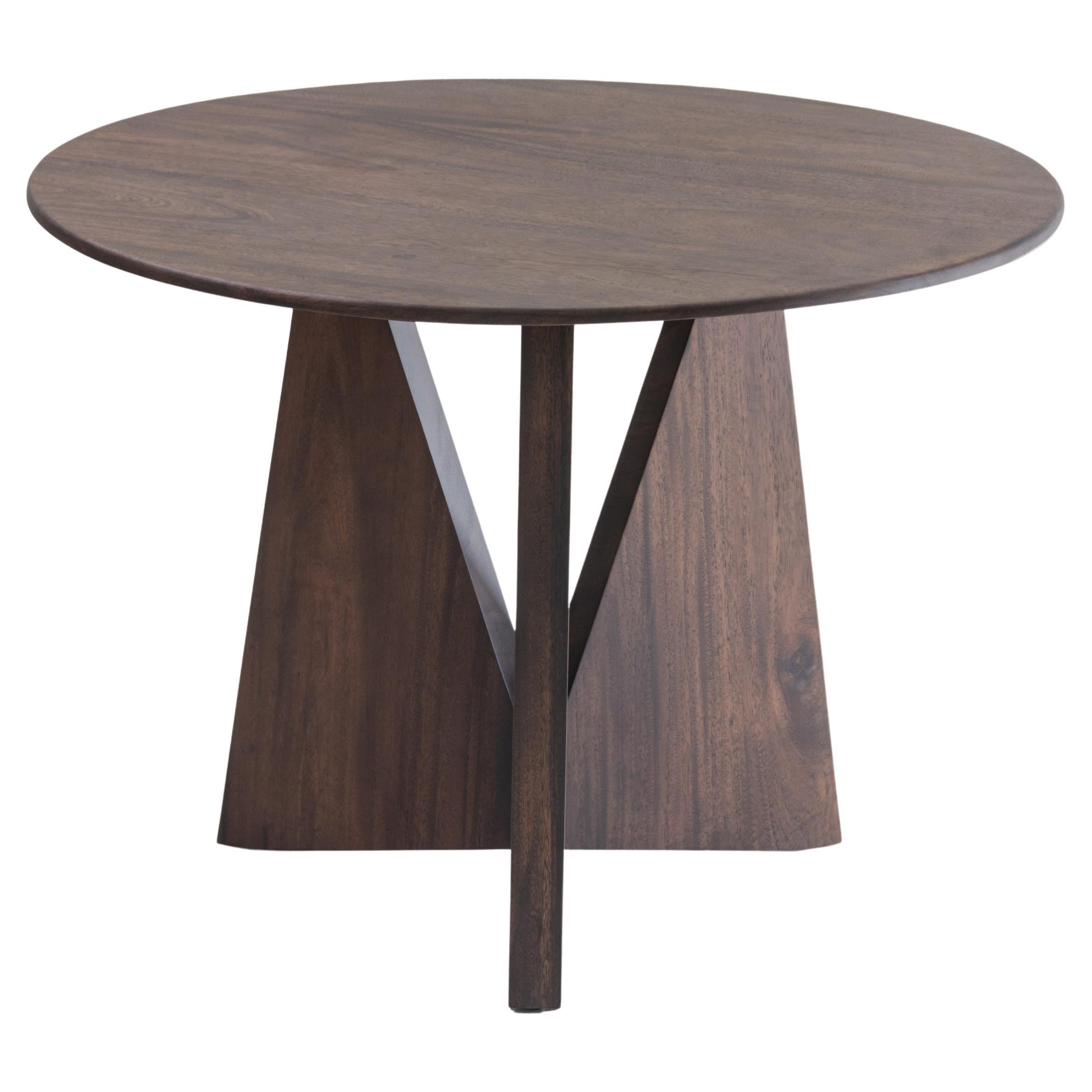 MARS round table, Natural Dark Monkey Pod Wood For Sale