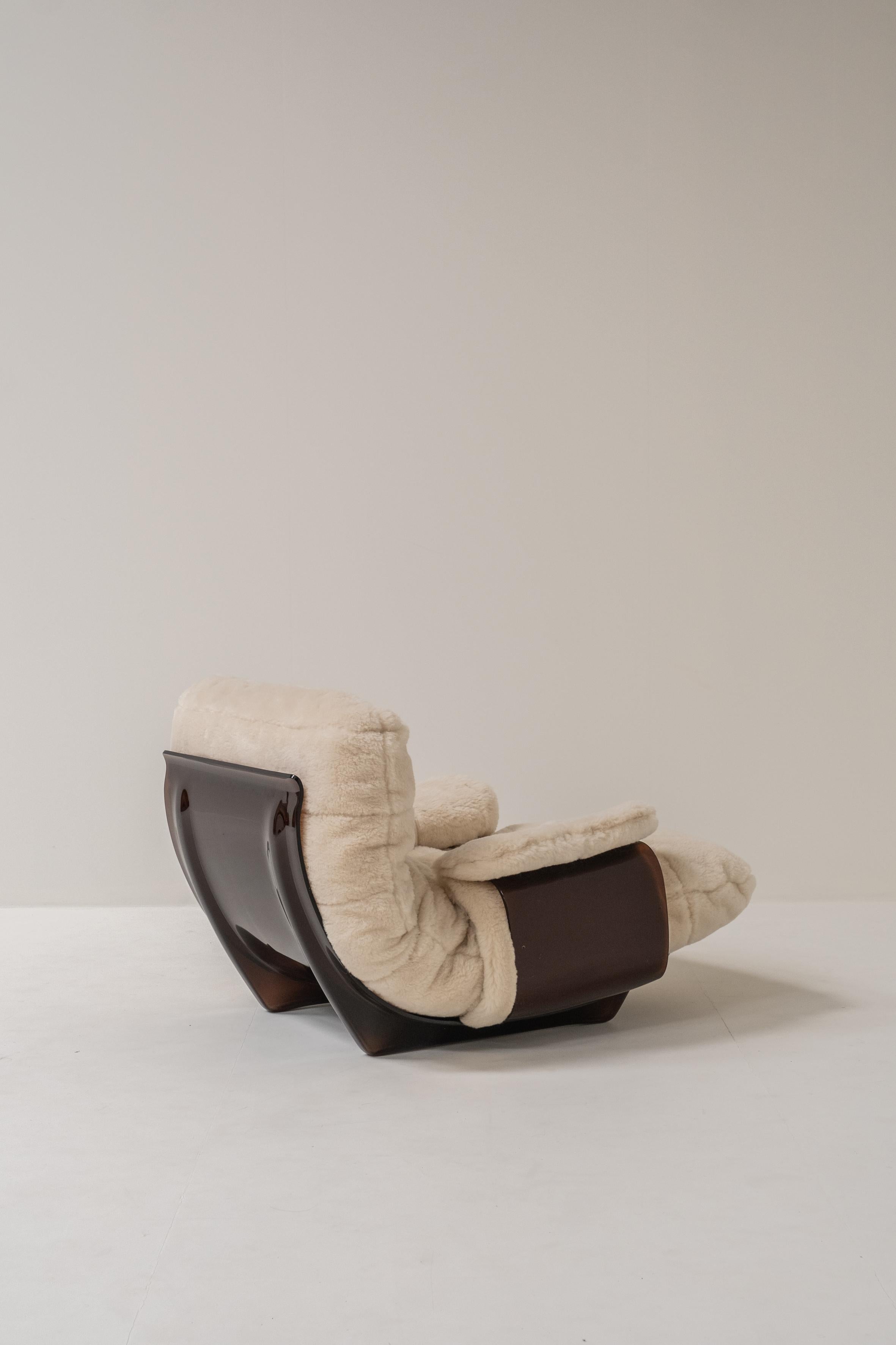 Marsala 1-Seater with Footrest by Michel Ducaroy for Ligne Roset, France, 1970s For Sale 1
