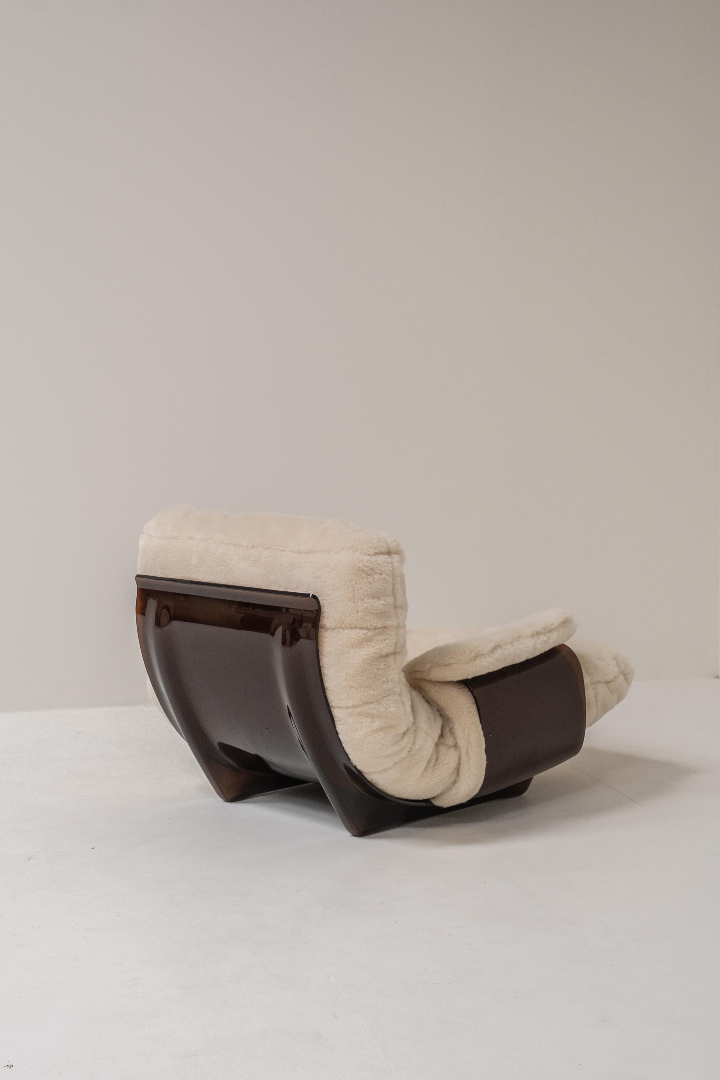 Marsala 1-Seater with Footrest by Michel Ducaroy for Ligne Roset, France, 1970s For Sale 2