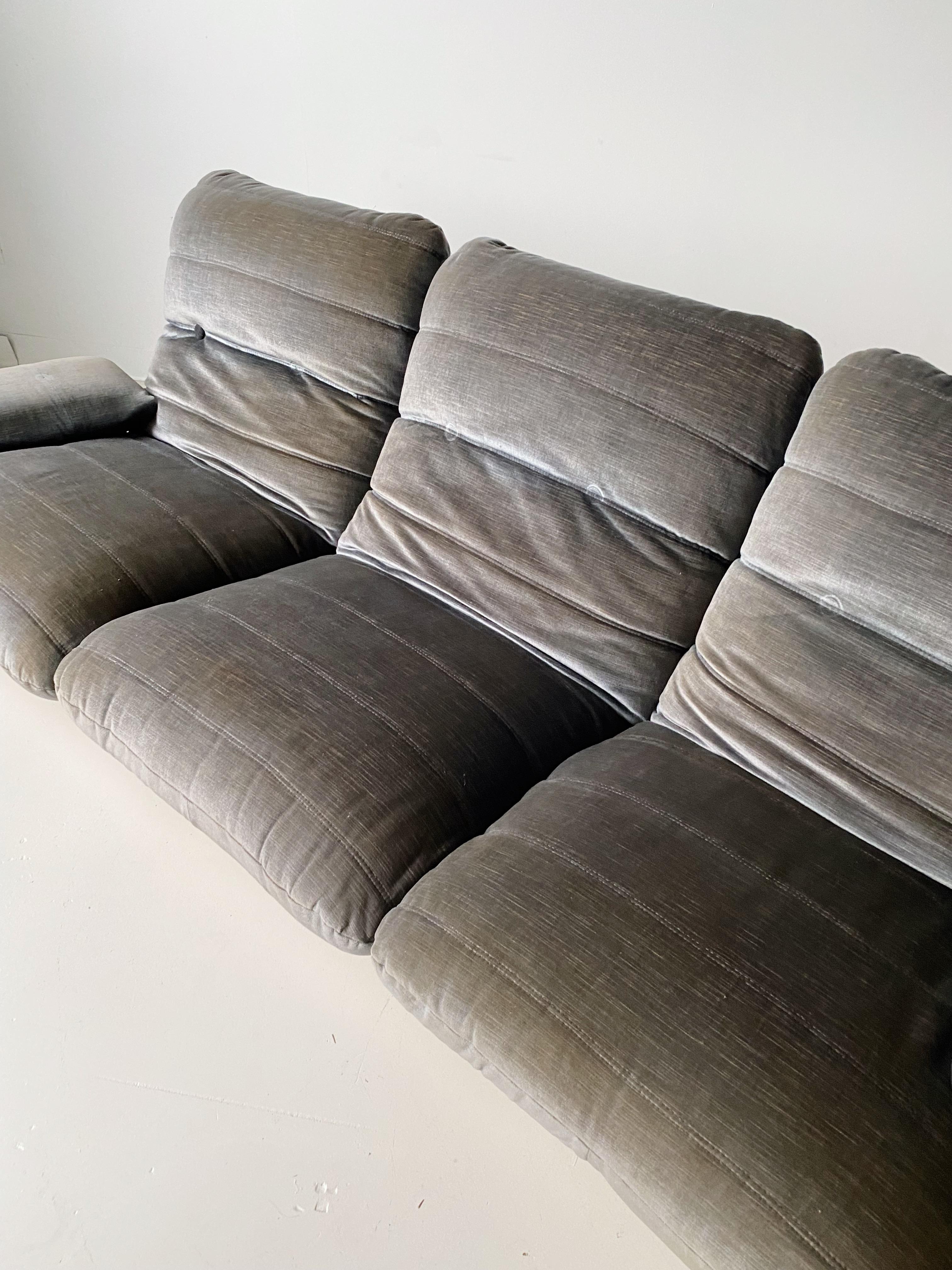 Marsala 3 Seater Sofa by Michel Ducaroy for Ligne Roset In Fair Condition For Sale In Outremont, QC