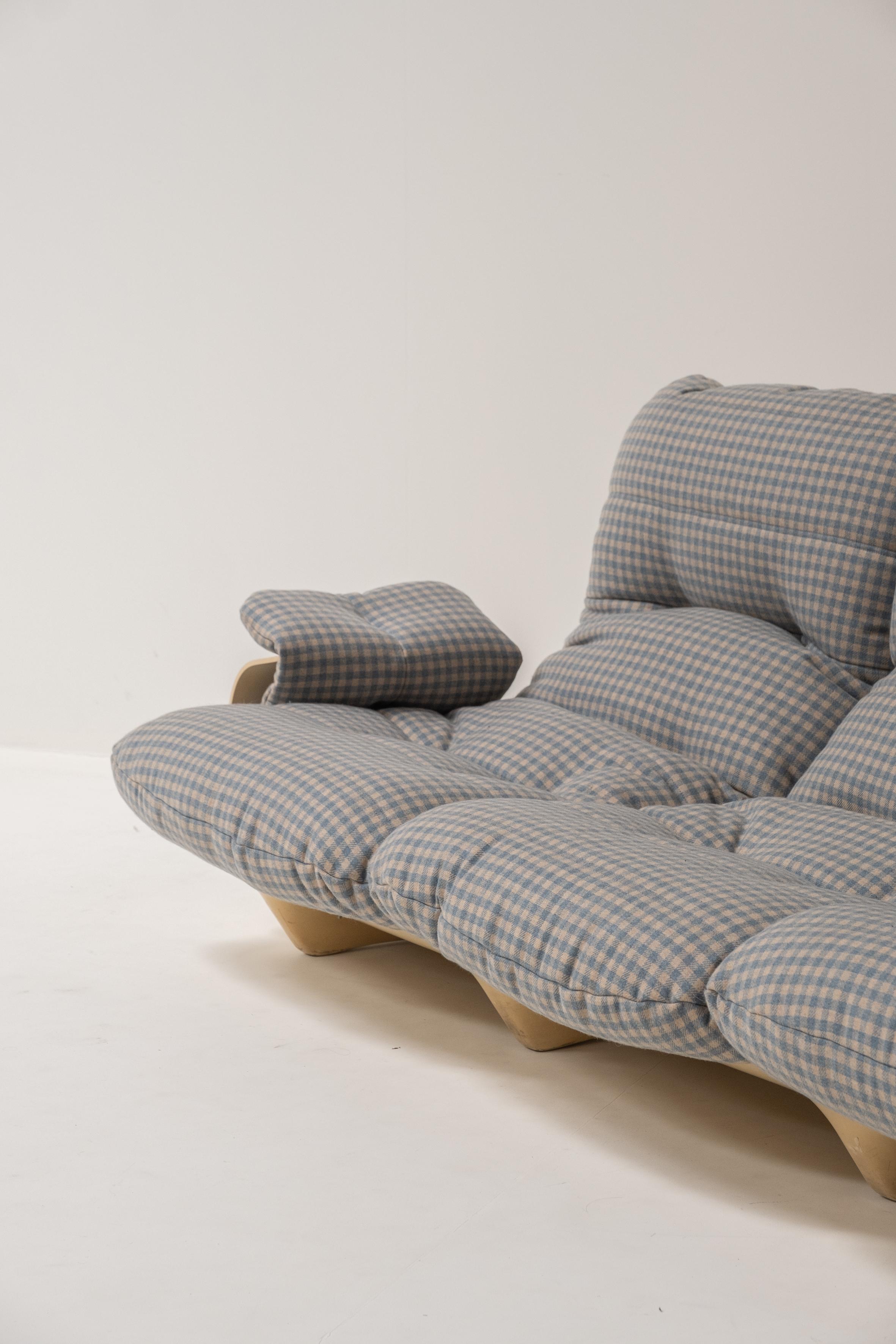 French Marsala 3-Seater Sofa by Michel Ducaroy for Ligne Roset, France, 1970s For Sale