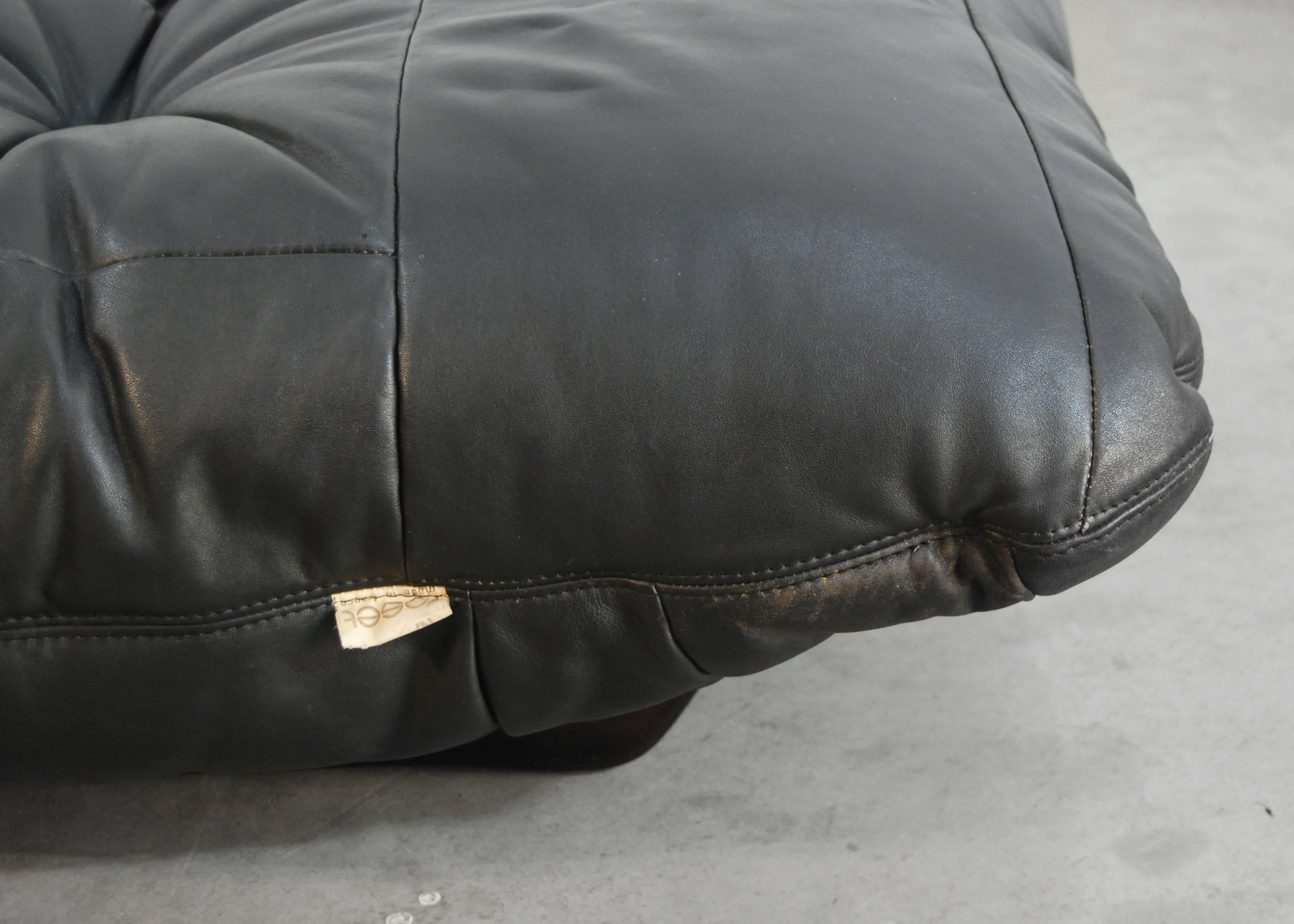 Marsala Black Lounge Chair by Michel Ducaroy for Ligne Roset, Italy, 1970s In Good Condition In Amsterdam, NL