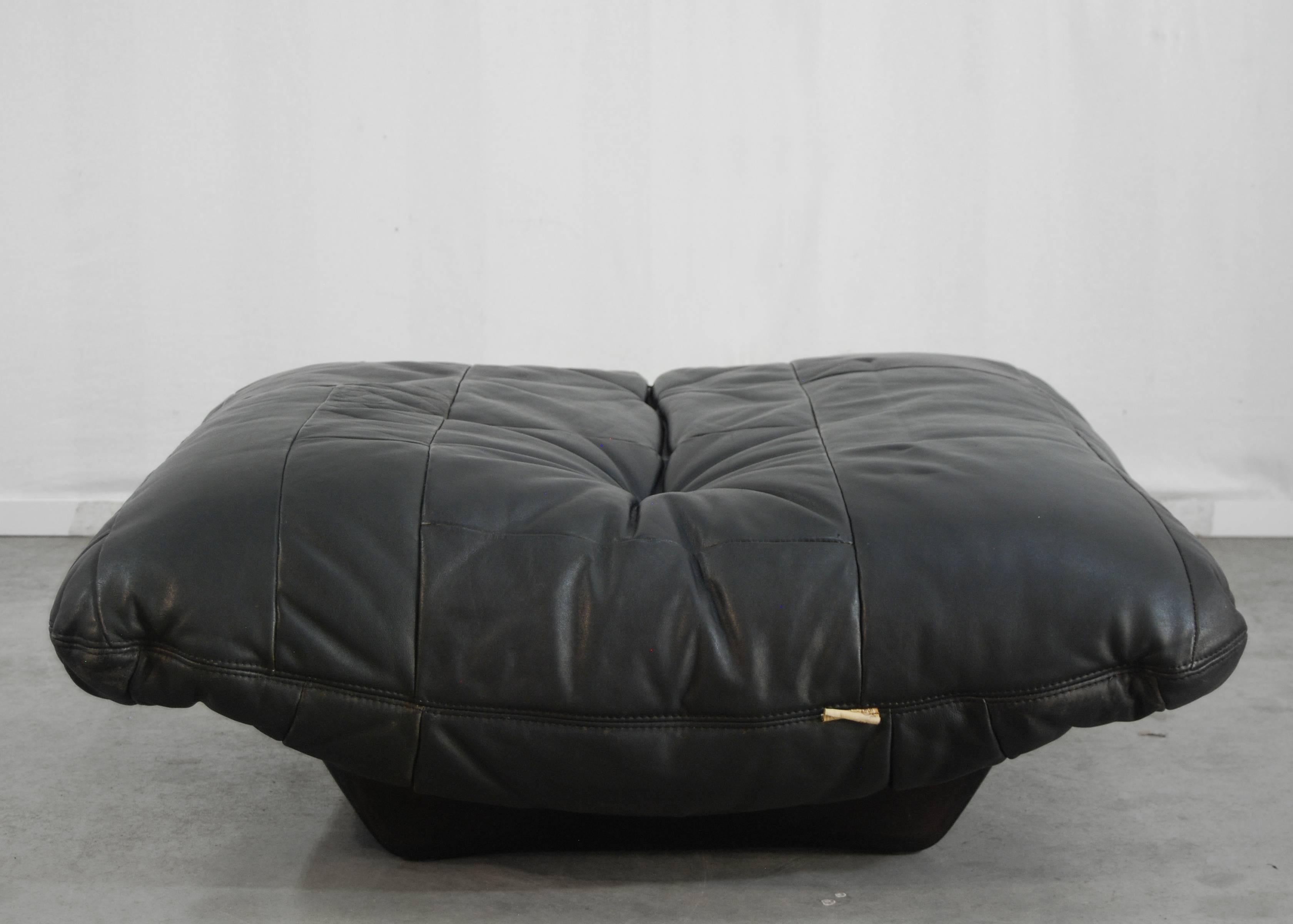 Mid-20th Century Marsala Black Lounge Chair by Michel Ducaroy for Ligne Roset, Italy, 1970s