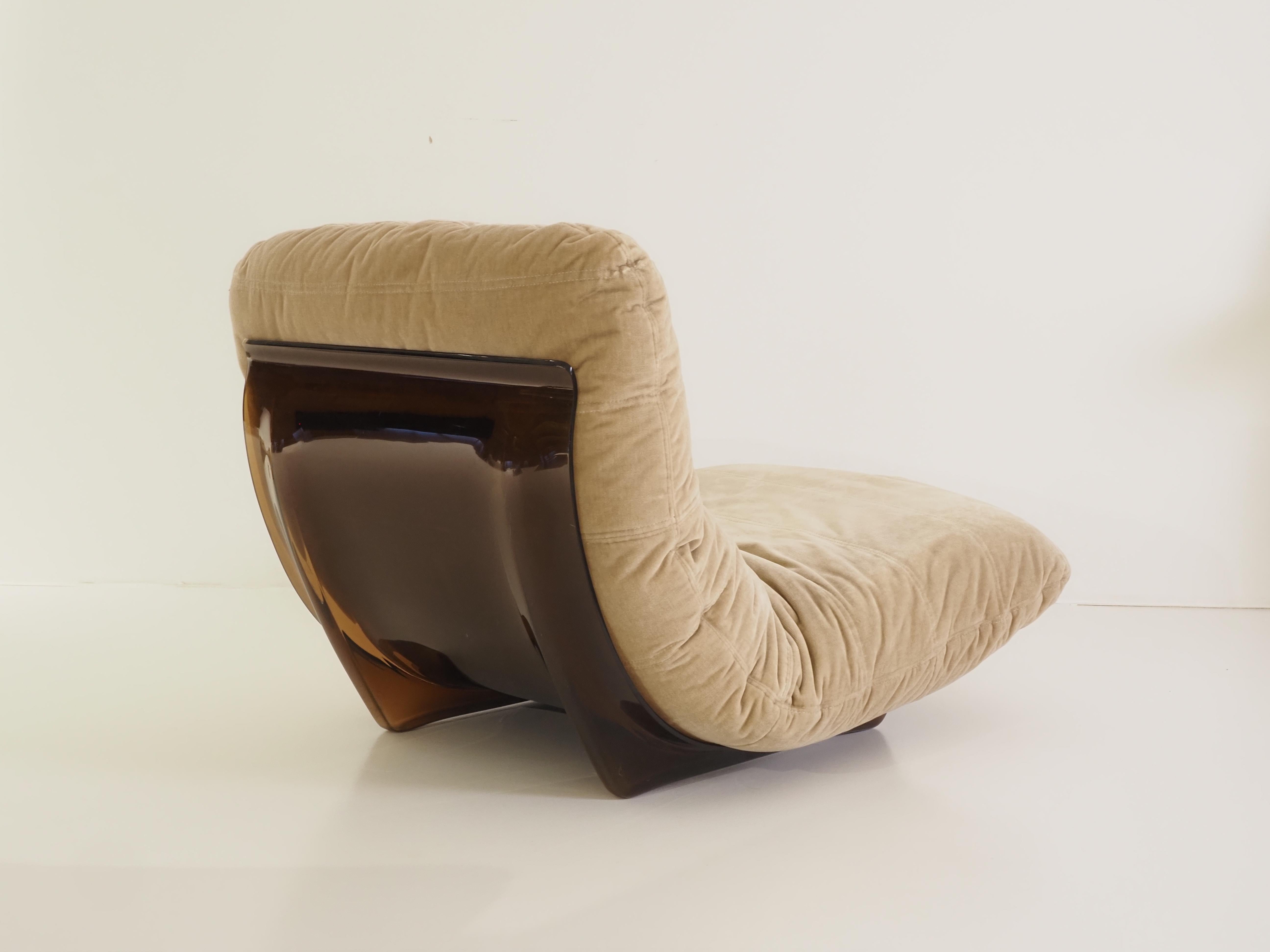 Daim Chaise Marsala de Michel Ducaroy pour Ligne Roset