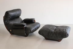 Vintage Marsala Lounge Chair and Ottoman by Michel Ducaroy for Ligne Roset