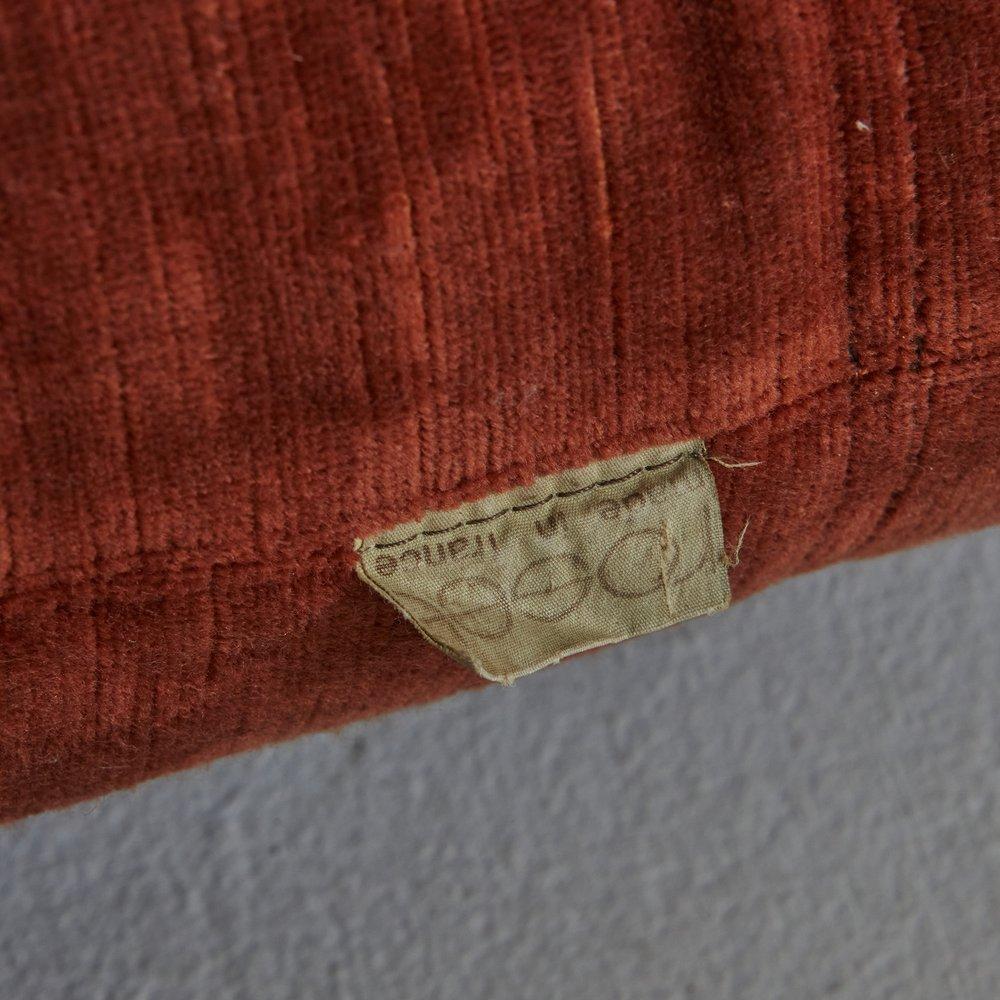 Pouf Marsala en velours rouge de Michel Ducaroy pour Lignet Roset, France, années 1970 2