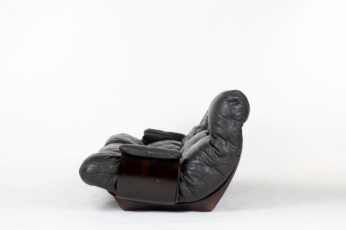 French Marsala sofa by Michel Ducaroy for Ligne Roset, 1970s