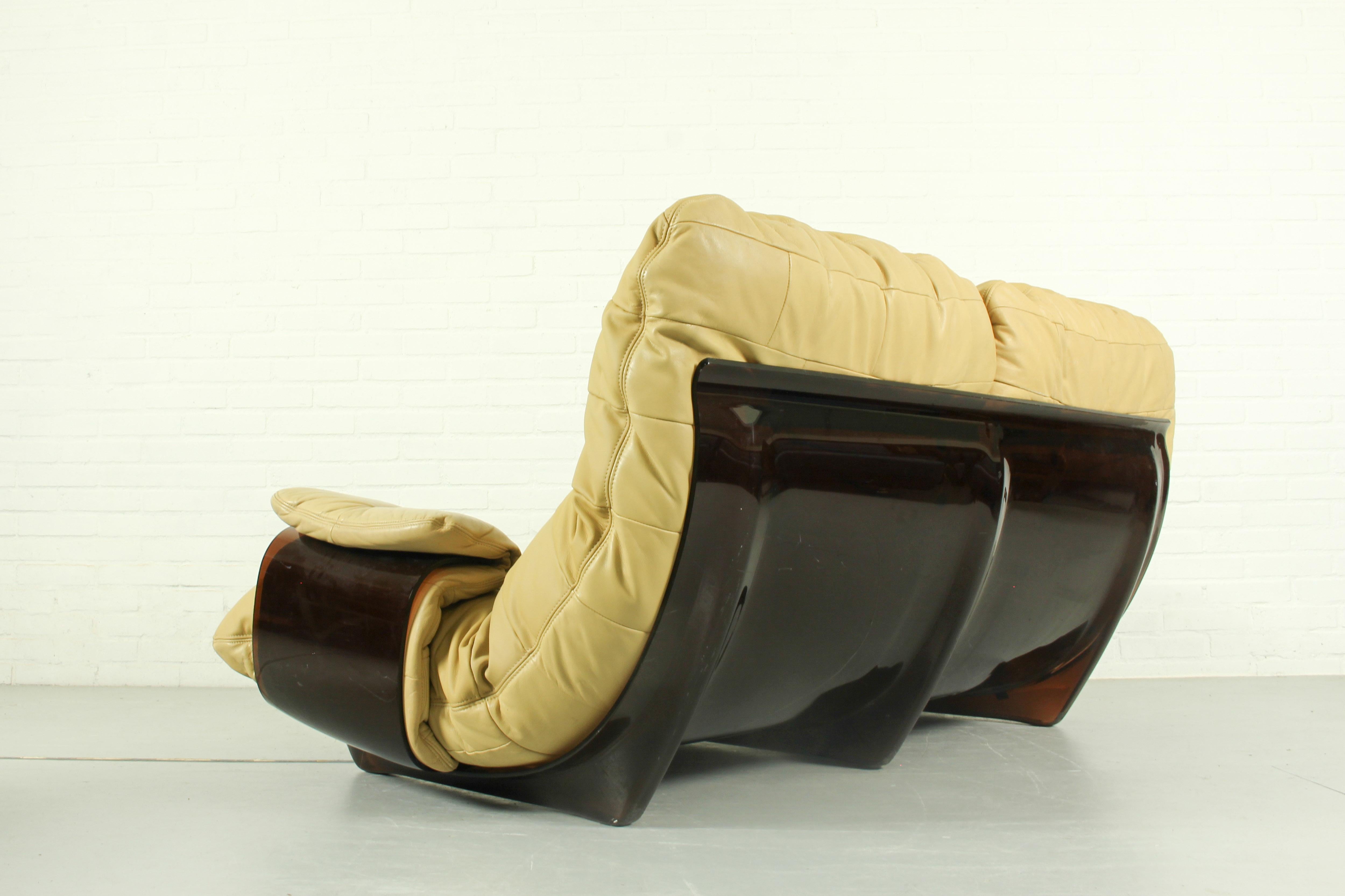 Leather Marsala Sofa by Michel Ducaroy for Ligne Roset, 1970s For Sale