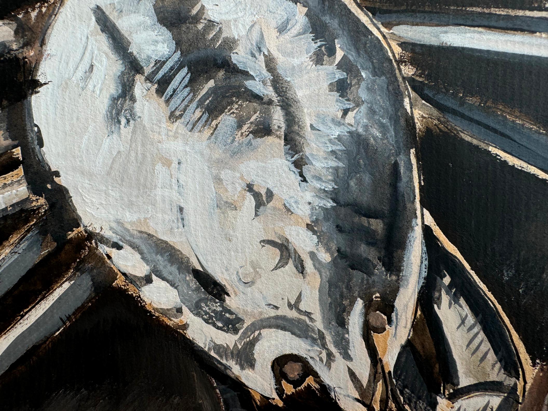 Crab - Beige Animal Painting by Marsden Hartley
