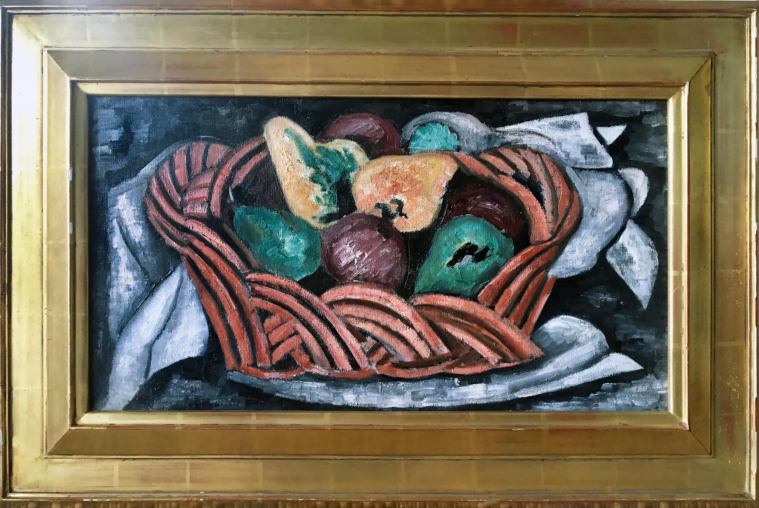Korb mit Obst – Painting von Marsden Hartley
