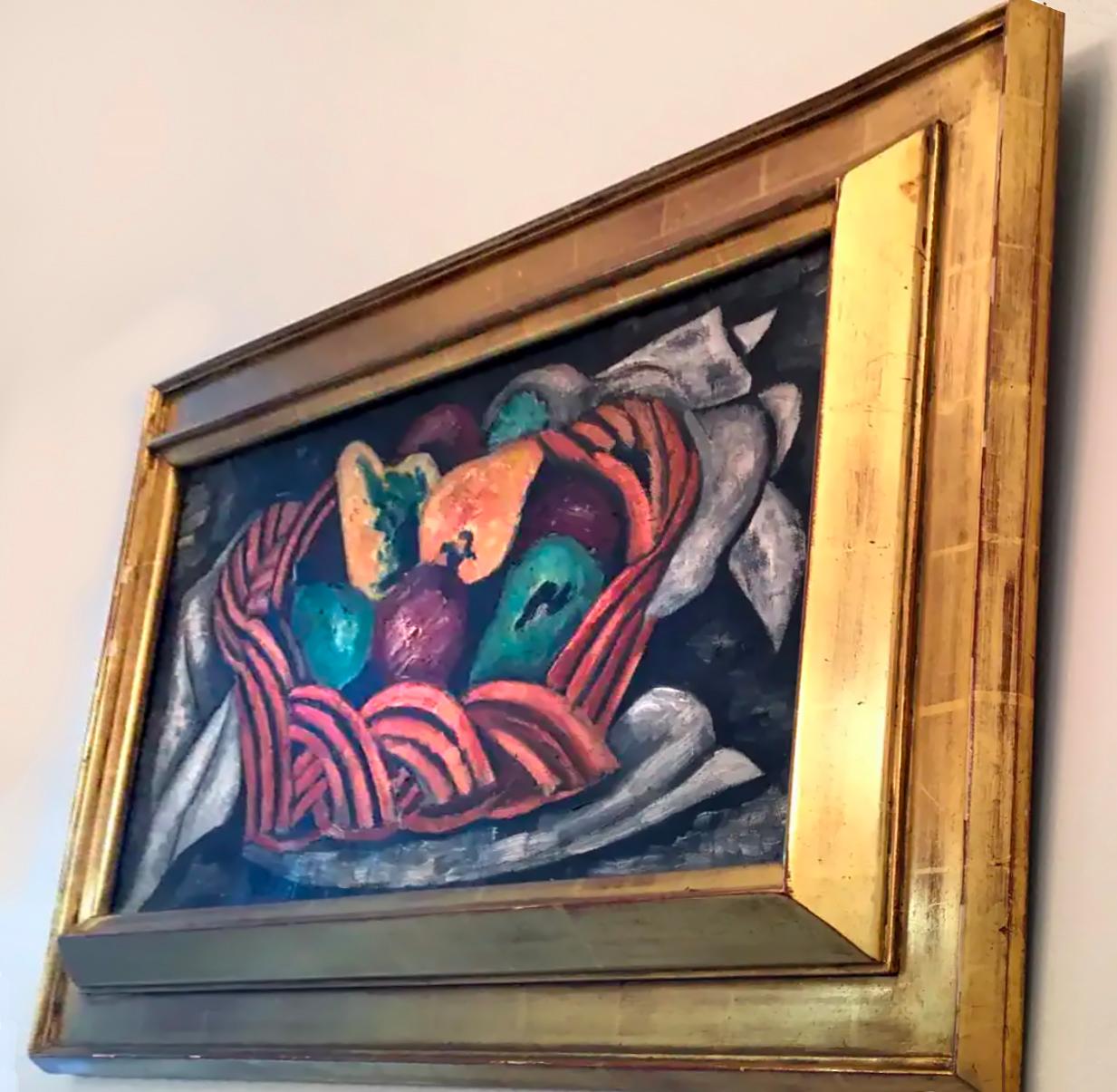 Panier avec fruits - Noir Interior Painting par Marsden Hartley