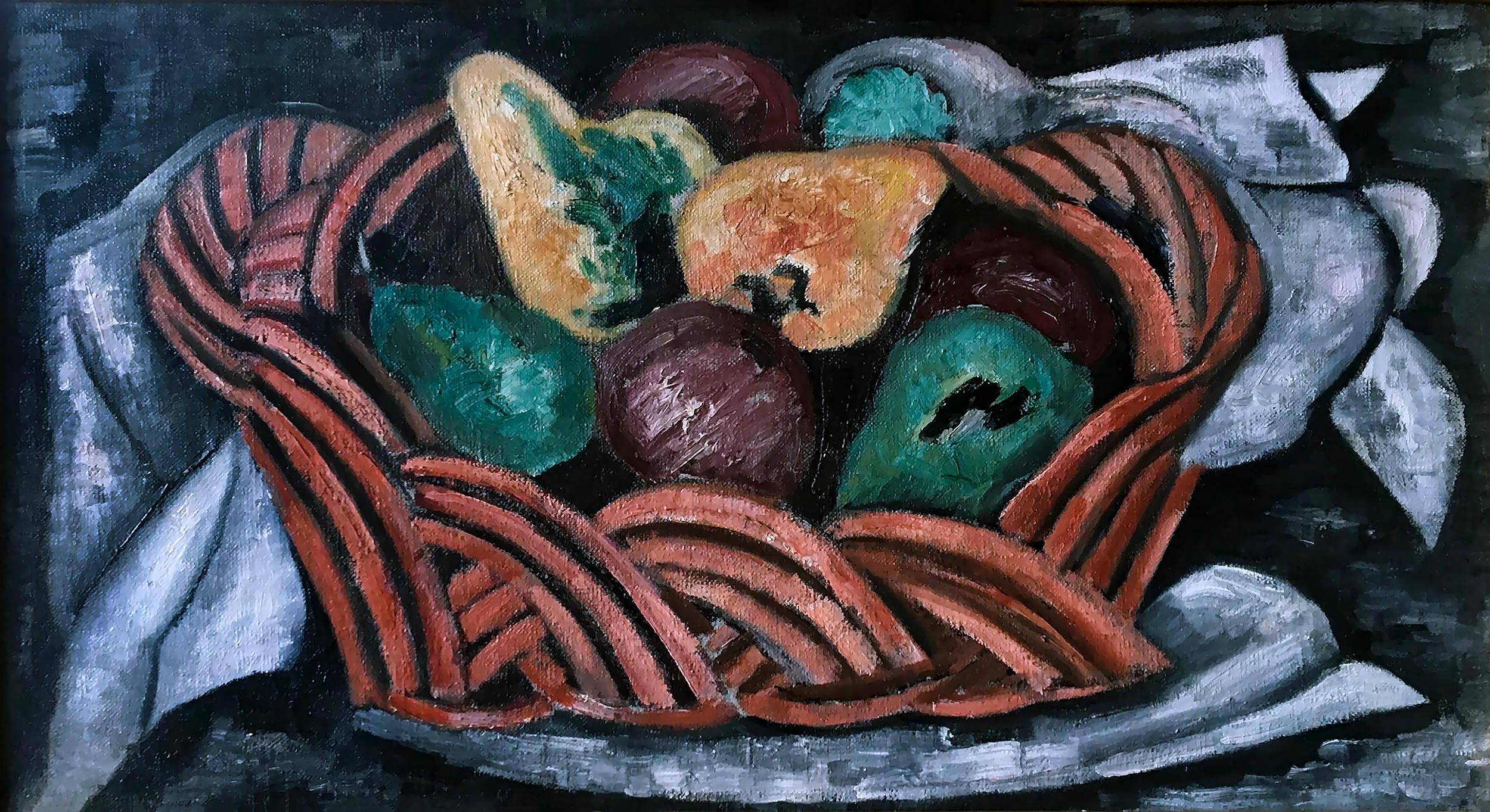 Marsden Hartley Interior Painting - Basket with Fruit