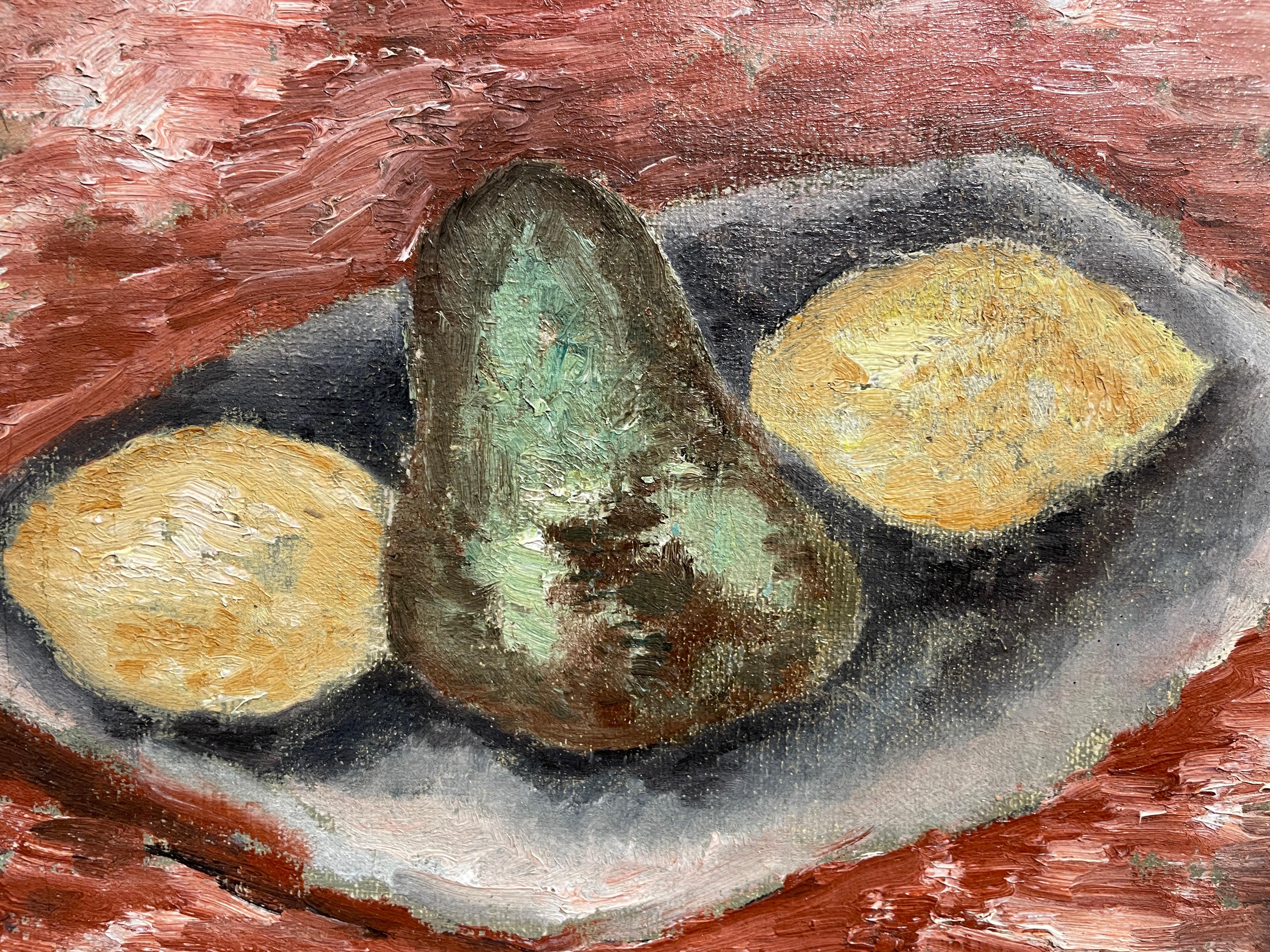 „Lemons und Birne“ Marsden Hartley, farbenfrohes Obststillleben, Moderne Kunst im Angebot 2