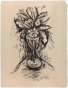 Lithograph from 1923 Marsden Hartley Berlin Print - Flowers in Goblet #4