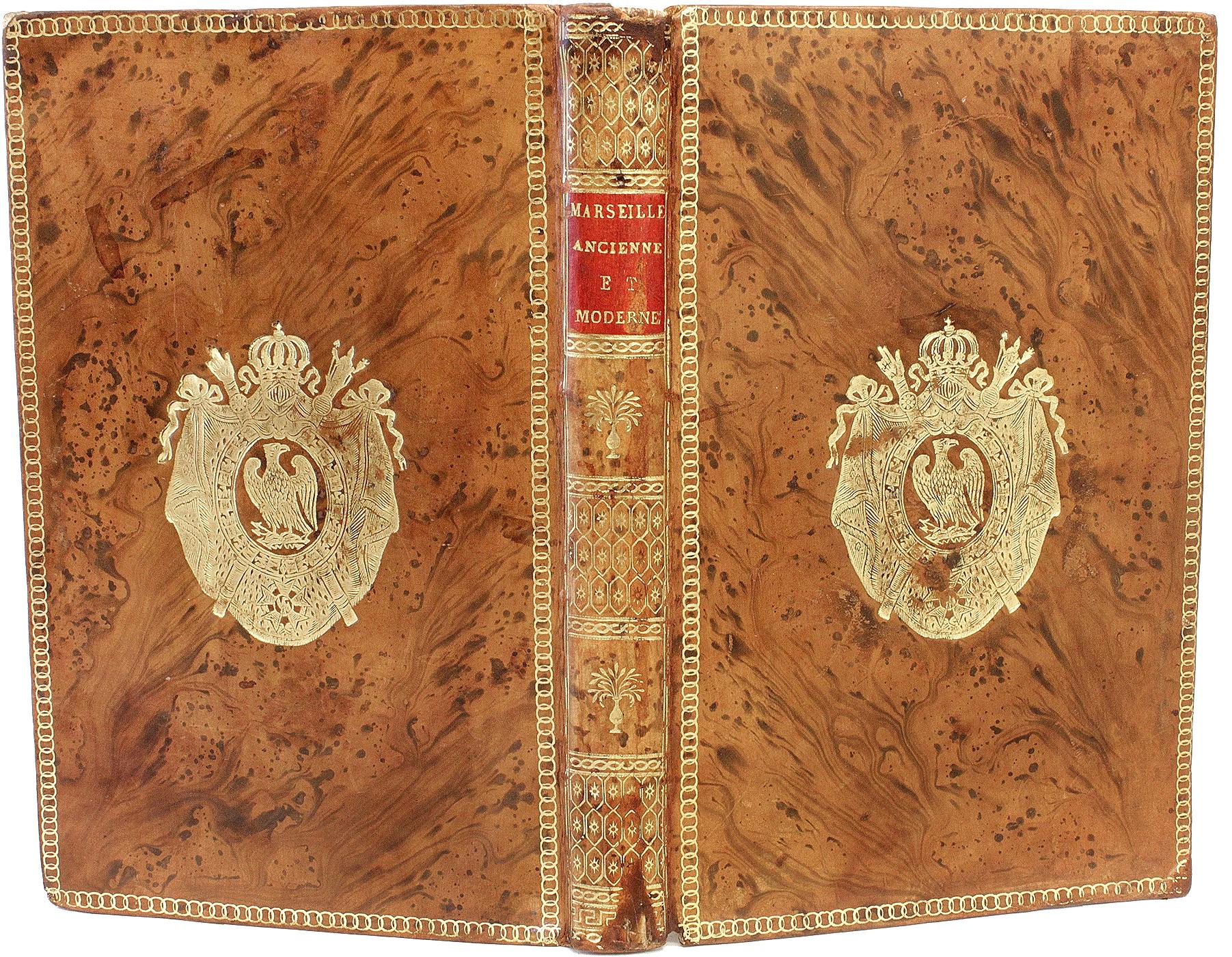 Late 18th Century Marseille Ancienne et Moderne - FIRST ED WITH THE GILT ARMS OF NAPOLEON - 1786 For Sale