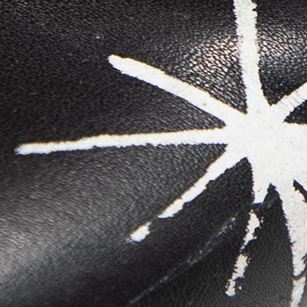 Donna Marsell, scarpe in pelle nera con stampa graffiti, misura 4 UK in vendita