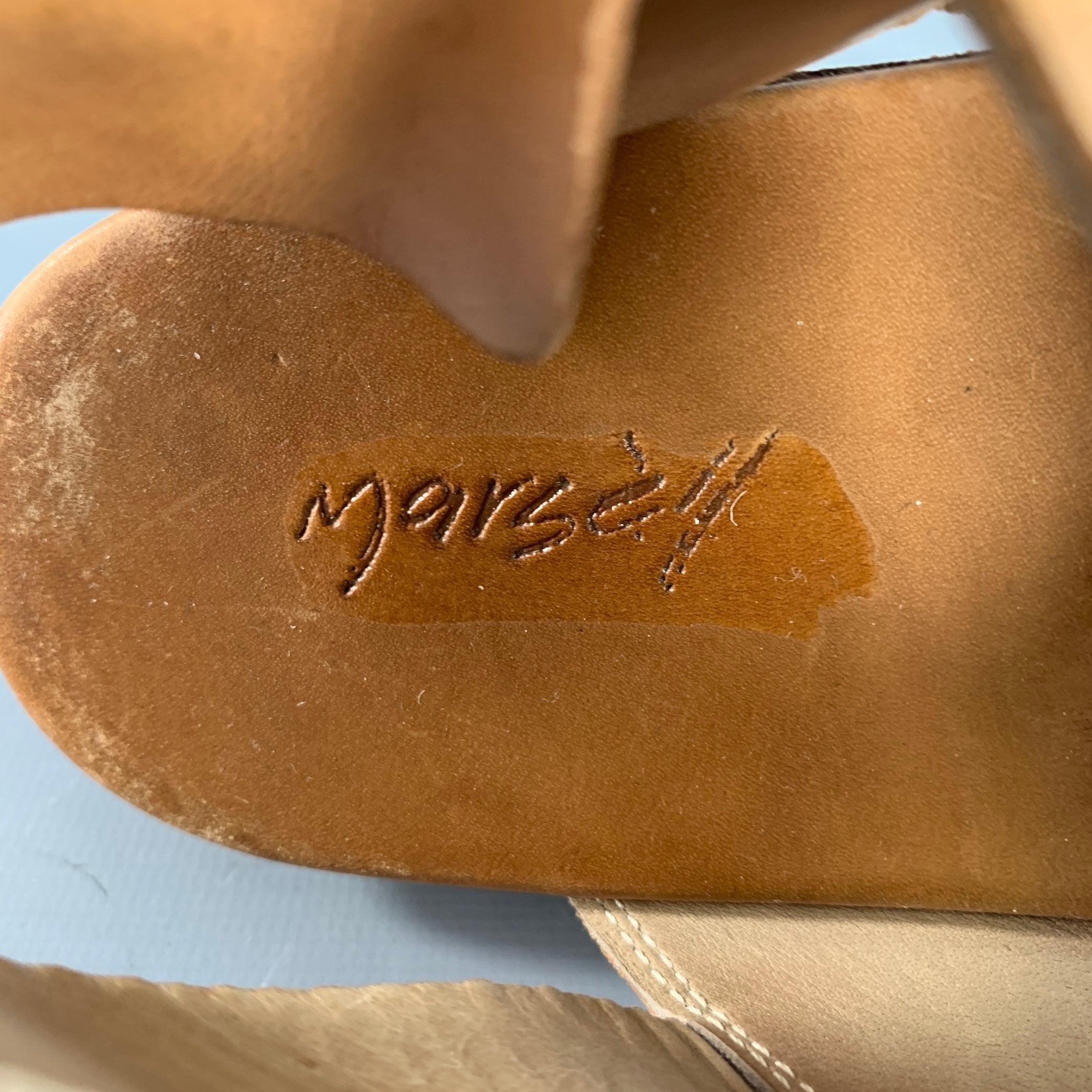 MARSELL Size 7.5 Brown Tan Strappy Flats For Sale 3