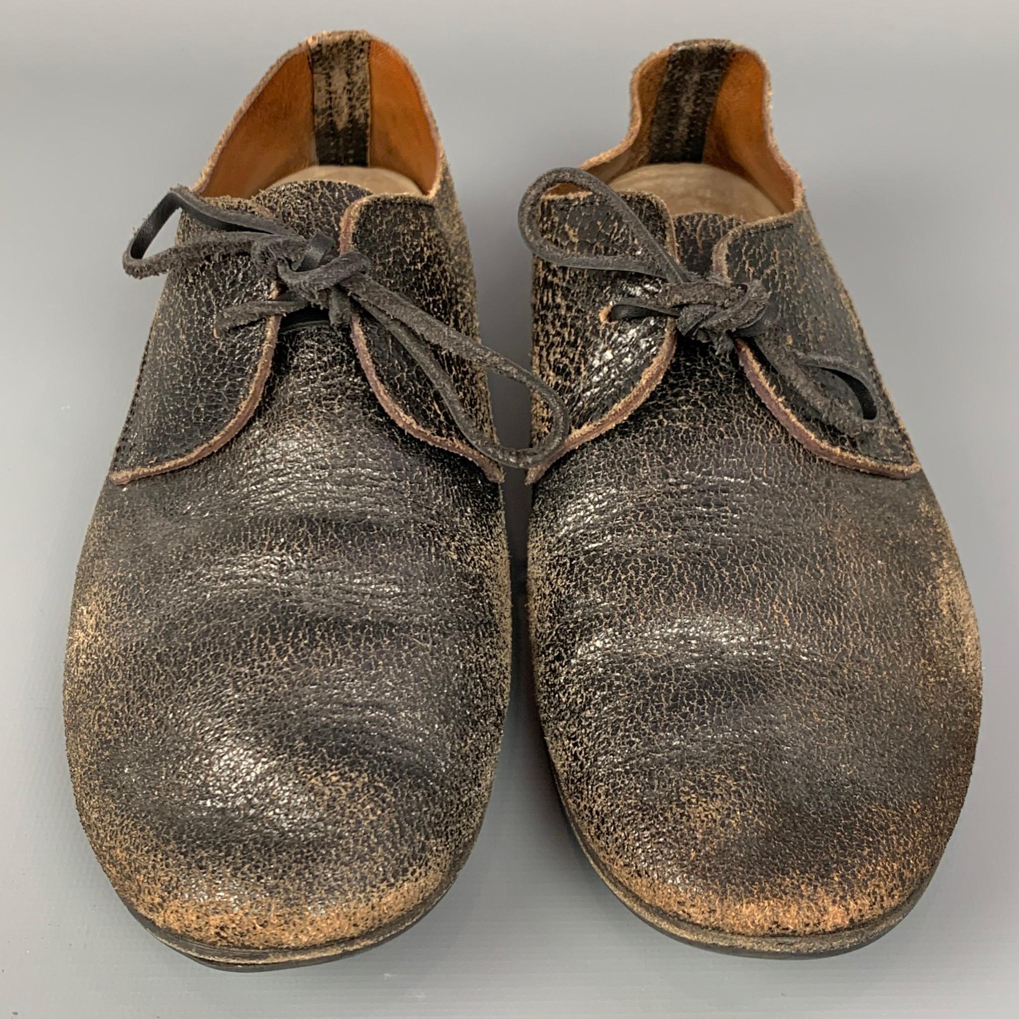 cracked leather shoes