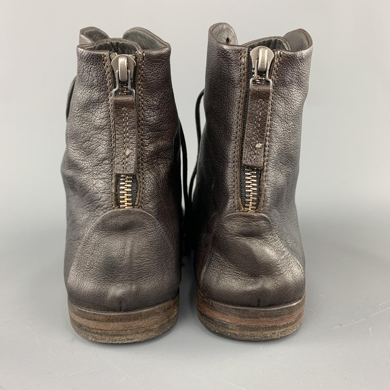 MARSELL Size 7.5 Dark Brown Leather Ankle Boots at 1stDibs | marsell sizing