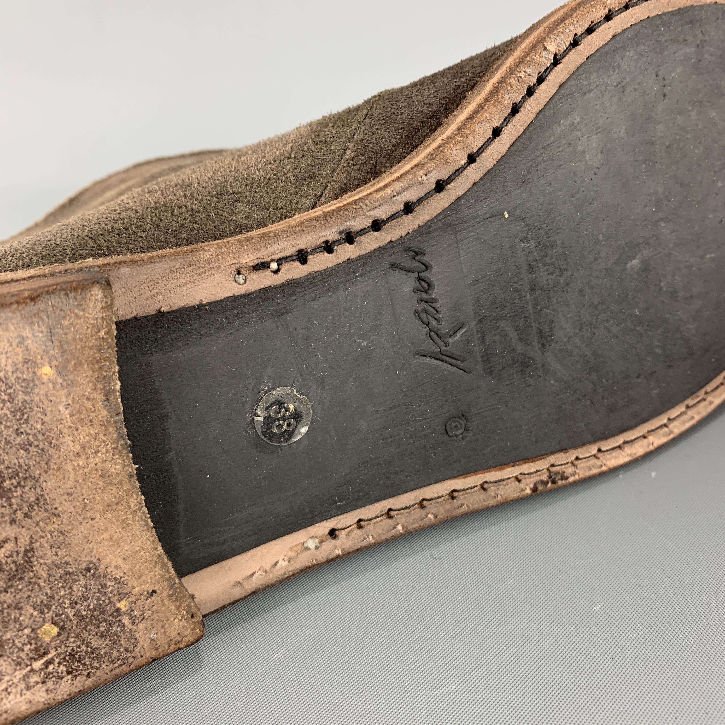 MARSELL Size 8 Brown Suede Listello 1731 Slip On Boots In Excellent Condition In San Francisco, CA