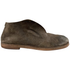 MARSELL Taille 8 Brown Suede Listello 1731 Slip On Boots